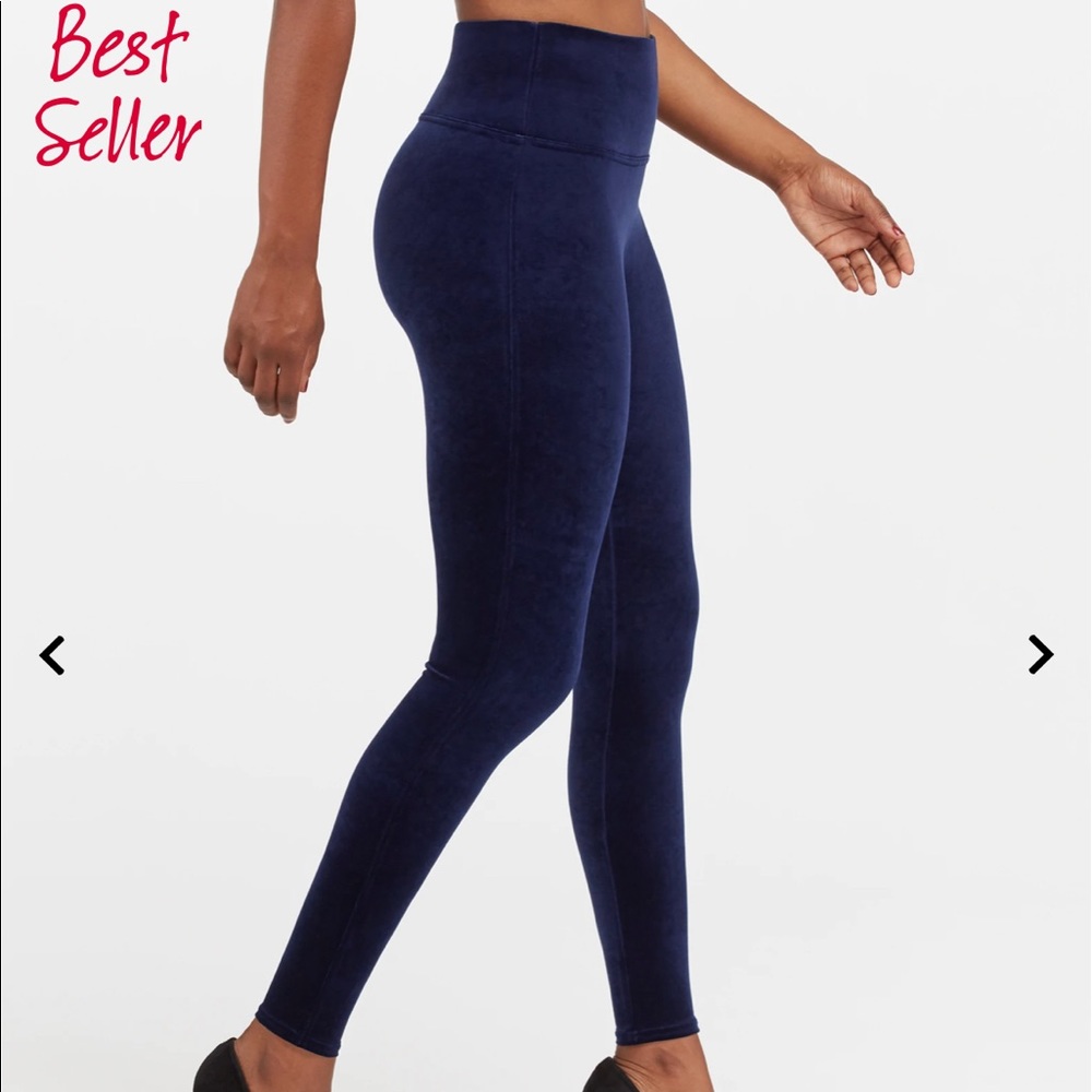 Blue Velvet Spanx Leggings